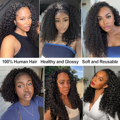 BLG Pre Looped Human Crochet Hair Knotless Pre-Separated Crochet Human Hair Extensions 18 Inch 60g Burmese Water Wave Invisible Feather Extension Real Human HairCurly Micro Link Crochet Hair