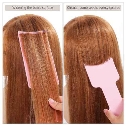 3 Pcs Balayage Boards Hair Coloring Board Highlighting Comb Hair Dye Kit Hair Highlighting Kit Long Board Coloring Set for Home Salon
