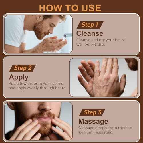 XIKEZAN 5 Pack Beard Oil Set w/Sandalwood, Orange, Vanilla, Cedarwood, Unscented for Beard Care, Moisturizing, Soften,Birthday Gifts for Men Him Dad Husband Christmas Gifts Stocking Stuffers