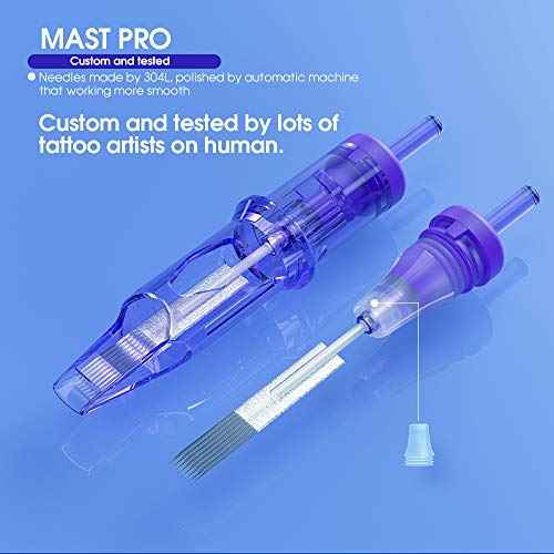 Mast Pro Tattoo Cartridges 1003RL 20Pcs Disposable Needles Bugpin #10 3 Round Liner Size
