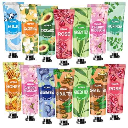 14 Pack Hand Cream for Dry Cracked Hands,Stocking Stuffers Gifts for Women Teengirls,Valentines Day Gifts,Bridesmaid Gifts,Nurse Appreciation Gifts,Teacher Appreciation Gifts,Hand Lotion Travel Size