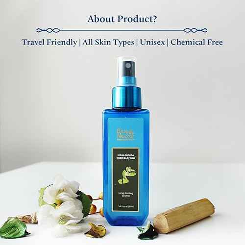 Blue Nectar Niraa Woody Oudh Body Mist for Hydrating Long Lasting Fragrance (100ml)