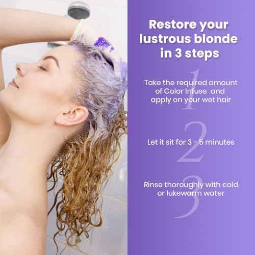 MOEHAIR Color Infuse Silver ? 12 Fl. Oz | Purple Toner for Silver, Gray & White Hair | Neutralizes Unwanted Brassiness | Salon-Grade Hair Toner for Brassy Hair | Brass Off | Sulfate and Paraben-Free