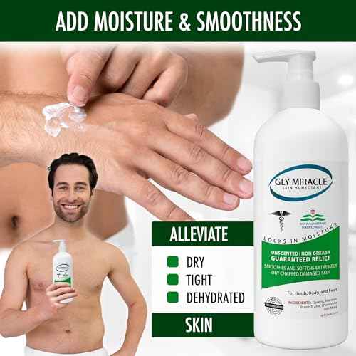 GLY MIRACLE Moisturizing Body Cream Lotion, 16 ounce - Non-Greasy Skin Humectant for Extremely Dry Skin, Hands, Body, and Feet, Fragrance-Free with Pure Glycerin for Nourishing Hydration.