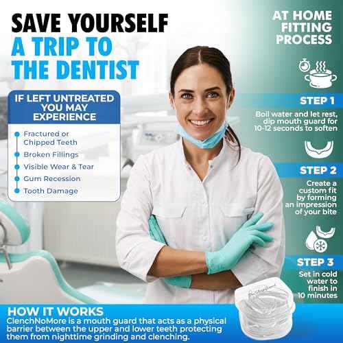 TheSleepGuard Mouth Guard for Clenching Teeth at Night [Pack of 4, Small & Large Sizes] ? Custom Night Guards for Teeth Grinding ? Nighttime Protection During Sleep for Men and Women