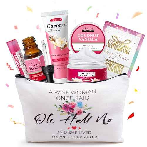 Gifts for Women,Birthday Gifts Friendship Gifts for Women,Travel Size Coconut Vanilla Spa Gifts for Her Mom Sister Friends,Unique Gift Set Ideas for Woman