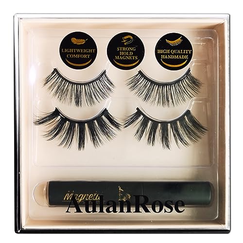 Magnetic Eyelashes Natural Look,3D Volume MIX Magnetic Lashes with Eyeliner Kit, Reusable Fake Eye Lash, Cruelty-Free & Vegan, Strongest Waterproof Liquid Liner