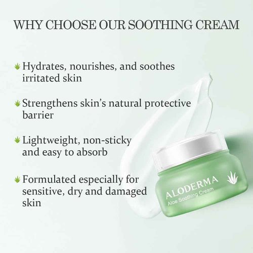 Aloderma Aloe Clearing Set - 5 Pieces - Cleanser, Soothing Cream, Aloe Vera Gel with Tea Tree Oil and Aloe Clearing Gel x2pcs