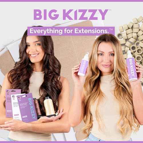 Big Kizzy Single Sided Ultra Stick Replacement Tape for Hair Extensions - 6-8+ Weeks of Wear - Strong Hold and Residue Free One Sided Tape for Extensions - 48 Tabs