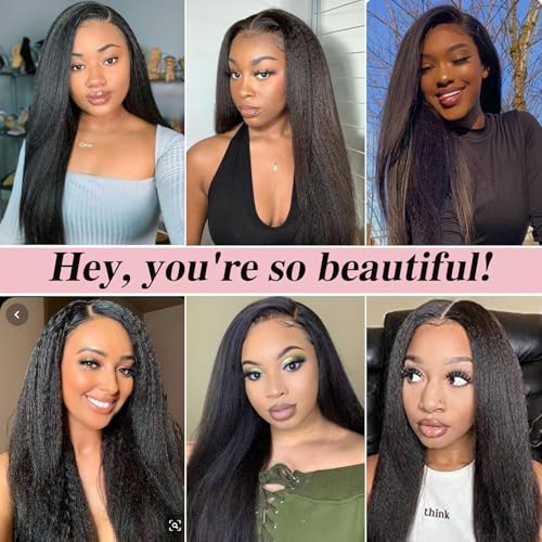 Brazilian Human Hair Bundles 18 20 22 Inch Kinky Yaki Wave Bundles Human Hair 11A Unprocessed Virgin Quick Weave Hair for Black Women