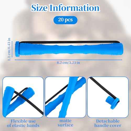 Hair Perm Rods for Short Long Hair - 20 PCS Plastic Cold Wave Rods, Small Perming Irons Hair Curling Rollers Curlers, Professional Hairdressing Styling Supplies (0.35 Inches, Blue)