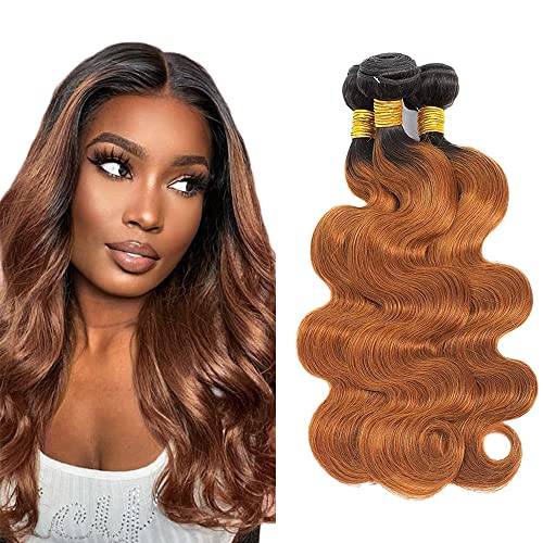 Ombre Brown Human Hair Bundles #30 Body Wave Bundles 24 26 28 inch Brown Body Wave Human Hair Bundle