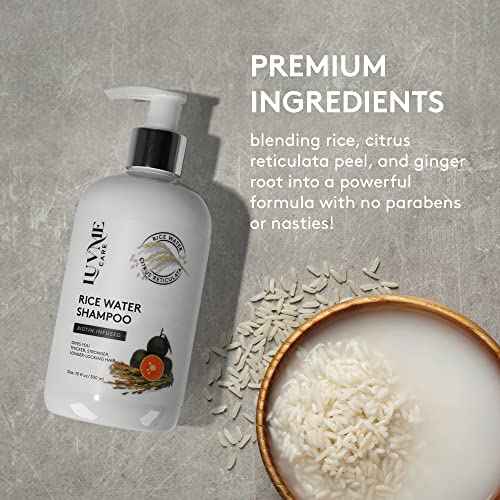 Rice Water Hair Growth Shampoo with Biotin - Hair Shampoo for Thinning Hair and Hair Loss, All Hair Types, Men and Women 10 Fl Oz