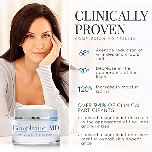 Antioxidant Rescue Cream and Complexion MD Advanced Anti-Wrinkle Cream ? Clinically Tested Multi-Peptide with Hyaluronic Acid ? Face Moisturizer ? Hypoallergenic for All Skin Types ? 1 Oz (2 items)