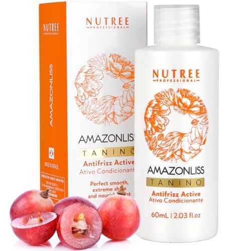 Amazonliss Hair Straightening Brazilian Treatment Tanino - Taninoplastia Hair Treatment - Smoothing, Hydrating, Repairing, Extreme Shine Effect - Formaldehyde Free - 2.03 Fl.oz (Tanino)