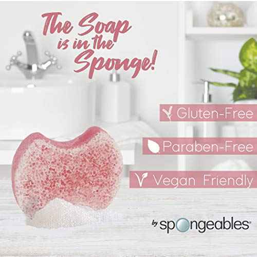 Spongables Pedi Scrub Foot Exfoliating 5+ Wash Travel Sponge, Lavender, 6 Count