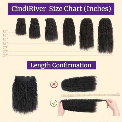 Curly Clip in Hair Extensions,Real Human Hair Afro Kinky Curly Clip in Hair Extensions for Women,Remy Human Curly Clip ins Human Hair 8 Pcs with 20 Clips,18 inch