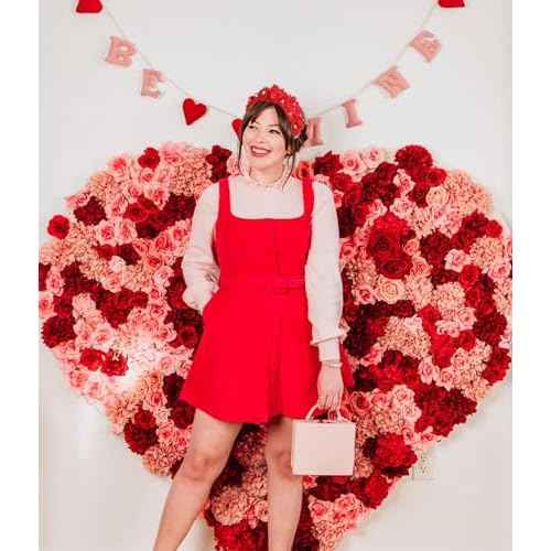 Valentines Day Headband for Women Red Heart Knotted Pearl Rhinestone Jeweled Hairband Fashion Valentine Holiday Wide Head Band Hair Accessories Gifts (red knot hairband)