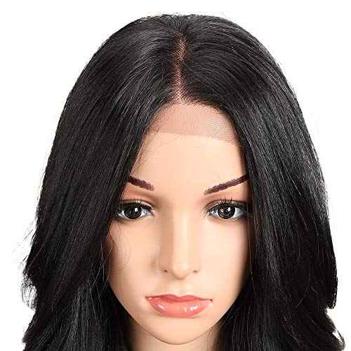 Joedir 26" Big Curly Wavy Supreme Free Parting HD Lace Frontal Wigs With Baby Hair High Temperature Synthetic Wigs For Women 180% Density Wigs(Black Color)