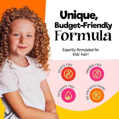 CurlyKids Hair Detangler Conditioner for Kids Kinky, Wavy & Curly Hair - Sulfate & Paraben Free Hair Care Formula - 8oz