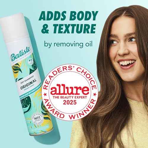 Batiste Dry Shampoo, Original Fragrance Classic Clean, Refresh Hair and Absorb Oil Between Washes, Waterless Shampoo for Added Hair Texture and Body, 5.71 oz