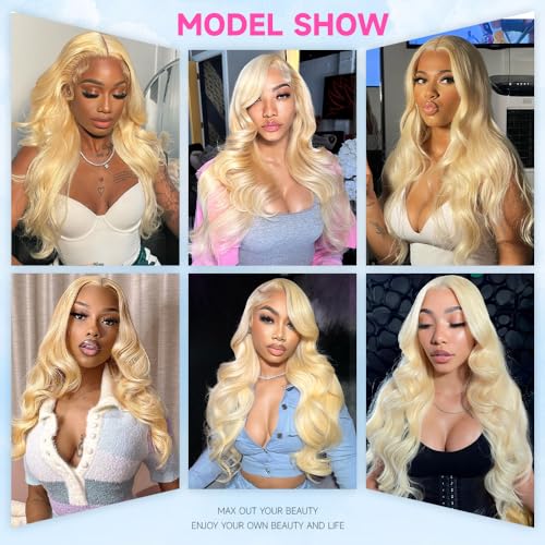 613 Lace Front Wig Human Hair 200 Density Blonde Wig Human Hair 12A 13x6 HD Lace Front Wigs Pre Plucked With Baby Hair 613 Wig Glueless Wigs 24 Inch