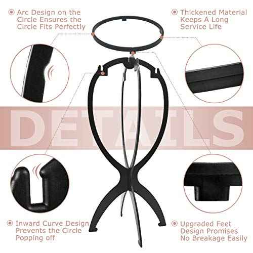 Dreamlover Wig Head Stand for Travel, 2 Packs