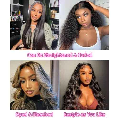Body Wave Bundles Human Hair Long Brazilian Virgin Body Wave Natural Black Color Can Be Dyed and Styled 3 Weave Bundles Total 300g 20 22 24 Inch