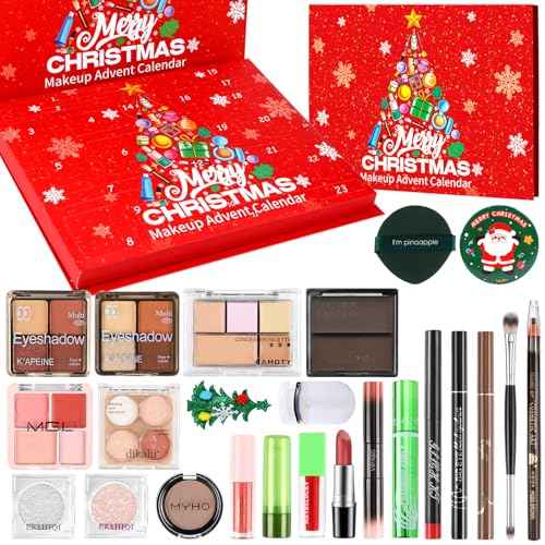 Makeup Advent Calendar 2025, Advent Beauty Calendar 24 Days Christmas Countdown Full Makeup Surprise Gift Kit for Women & Teen Girls