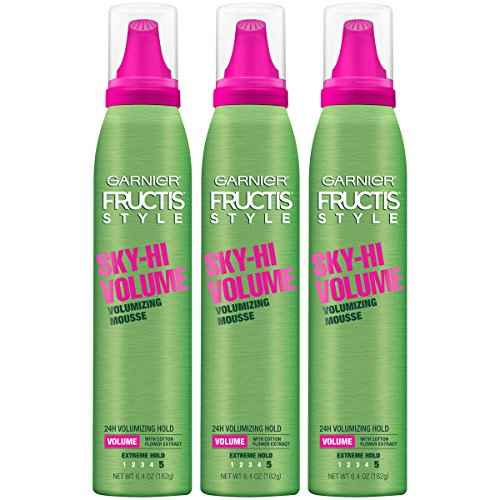 Garnier Fructis Style Sky-Hi Volume Mousse, Extreme Hold, 6.4 Oz, 3 Count (Packaging May Vary)