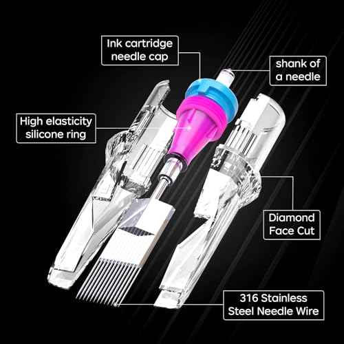 Tattoo Cartridge Needles 20pcs Assorted Disposable #12 Tattoo Needle Cartridges 3RL 5RL 7RL 9RL 11RL 7RM 9RM 11RM 13RM 15RM Round Liner Tattoo Beginner Kit for Tattoo Supplies(MIX(RL+RM))