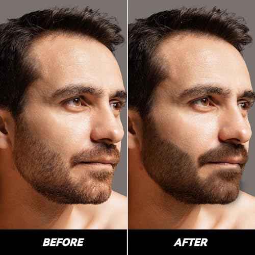 Beard Touch Up for Men, Instant Gray Hair Cover Stick, Built-In Comb for Seamless Blending, Cream Concealer, Quick Temporary Cover