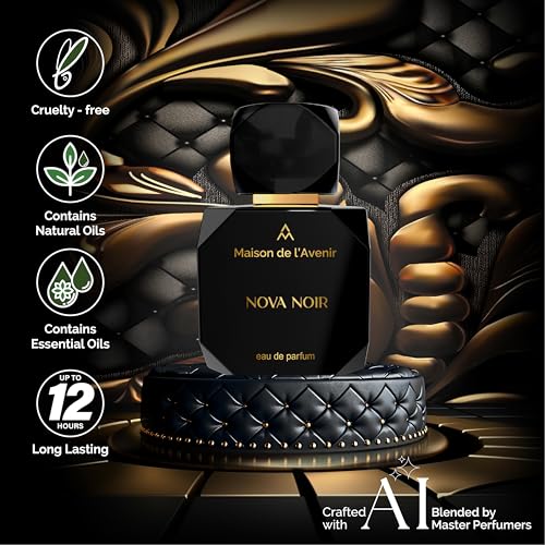 Maison de l'Avenir Nova Noir ? ELIXIR COLLECTION | Oriental Woody Fragrance | Unisex Cologne & Perfume | Natural & Essential Oils | Eau de Parfum (48 Hours) | Made in UAE | 100ml / 3.4 fl. oz.