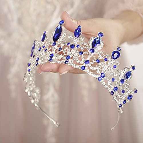 JWICOS Tiara and Crown for Women and Girls Crystal Headbands Tiara Queen Crown Hair Accessories for Birthday Bride Bridesmaid Wedding Prom Halloween Costume Christmas