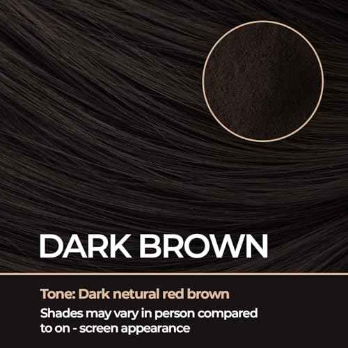 Keratin Hair Fibers for Men & Women - Fill In Fine or Thinning Hair, Instantly Thicker, Fuller Looking Hair (Dark Brown 15g)