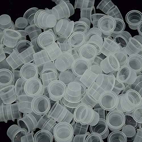 Tattoo Ink Caps Cups,Tattoo Ink Cups Caps 1000pcs #15 Large Size Pigment Caps Microblading Ink Cups for Tattoo Pigment Ink Tattoo Machine Kits Supplies (1000 L)
