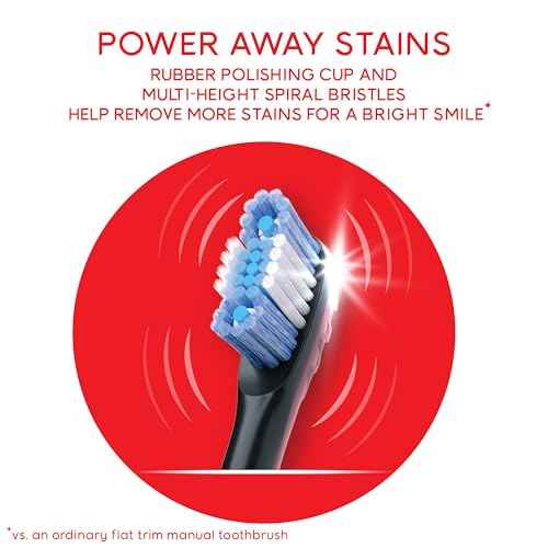 Colgate Optic White Pro-Series Whitening Battery Operated Toothbrush with Timer, Soft, Black