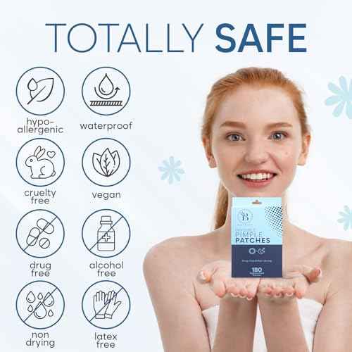 Invisible Pimple Patches for Face (180 Count), Zit Patches for Blemishes, Hydrocolloid Bandages, Zit Stickers for Face - S/L Sizes