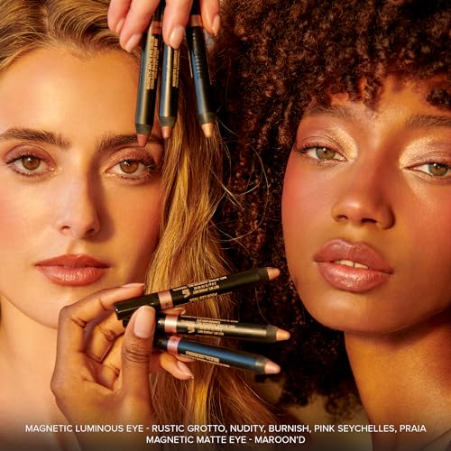Nudestix Nude Beach 6-Piece Eye Palette ? Cream Eyeshadow Pencil Set in Matte & Luminous Finishes | Long-Wear, Vegan Eye Crayons in Nude, Bronze & Rose Gold Tones | Limited Edition Collector Tin