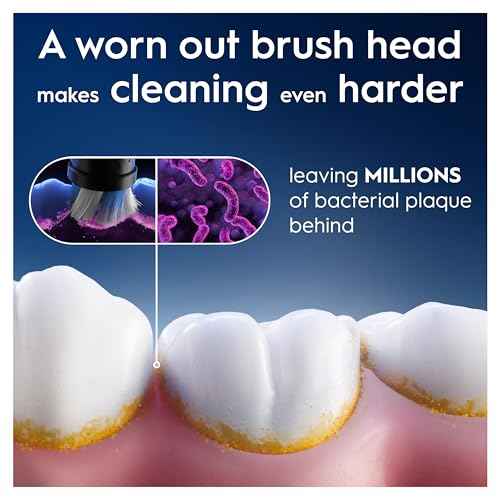 Oral-B iO Gentle Care Electric Toothbrush Head, Twisted & Angled Bristles for Deeper Plaque Removal, Pack of 4, Suitable for Mailbox, White