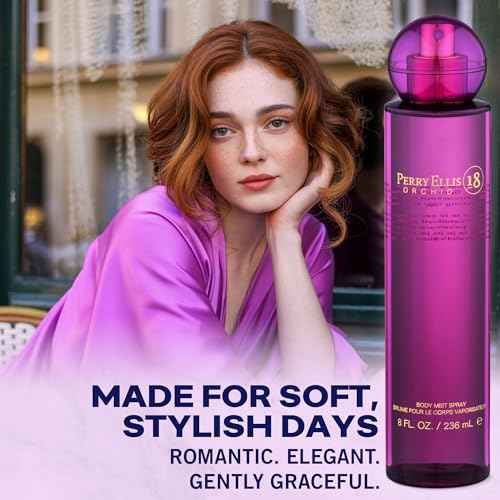 Perry Ellis 18 Orchid Body Spray for Women - Floral & Vanilla Body Mist, Perfumes for Women, Long Lasting Fragrance, EDT, Eau De Parfum with Fresh Scent - 8 fl oz (200 mL)