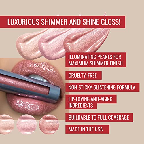 Runway Rogue LuxGloss Lip Gloss Trio, High-Pigment Shimmer Lip Gloss Set, (¡®Photo Filter¡¯, ¡®Catwalk¡¯, ¡®Strike a Pose¡¯)