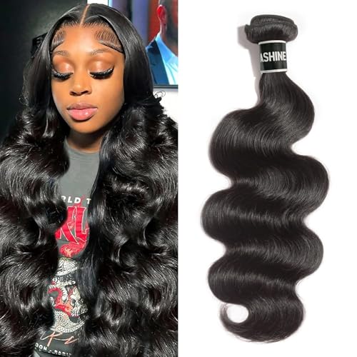ASHINE Hair Bundles Body Wave Straight Unprocessed Cambodian Raw Hair Bundles Top Virgin Hair Weave Human Hair Bundle Natural Black Hair Extension for Women 22 Inch