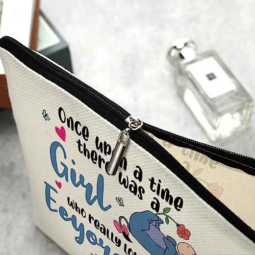 Decohim Cartoon Donkey Makeup Bag Cosmetic Bag Trip Toiletry Bag Funny Cartoon Character Lover Birthday Graduation Gifts for Women Movie Fans Sister Female There Was A Girl Who Really Loved