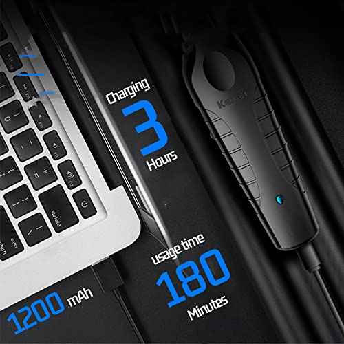 KEMEI Hair Clipper and Shaver Set Professional Cordless Hair Trimmer for Men, Electric Beard Trimmers Double foil shavers, Barber Clipper Hair Cuttings Kit, KM-2299, KM-1102
