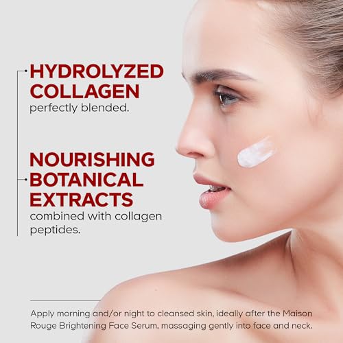 Codeage Maison Rouge Brightening Face Cream Glutathione Cream, Collagen Peptides, Vitamin E, CoQ10 ? Radiance & Antioxidant Complex ? Refillable ? Paraben- Free ? All Skin Types ? 1.7 fl oz