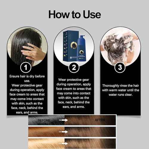 Hair Dye Shampoo, Caviar Protein Hair Dye, Caviar Hairs Colour Cream, Long-Lasting, Natural Plant-Based Hairs Coloring Cream for Women Men
