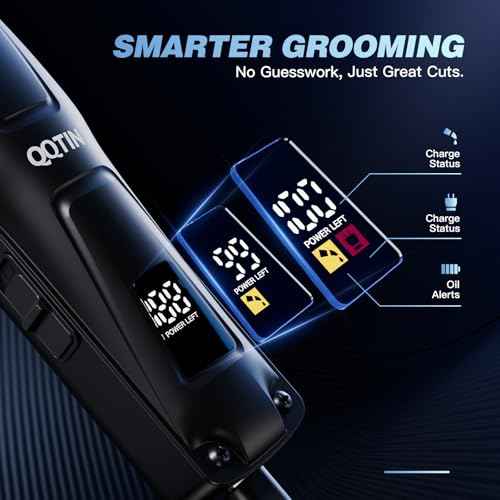 Hair Clippers for Men, Cordless Hair Trimmer for Hair Cutting with Long Battery Life, 8500RPM Electric Clippers and Trimmers Set for Self-Haircut and Family Use (Black)