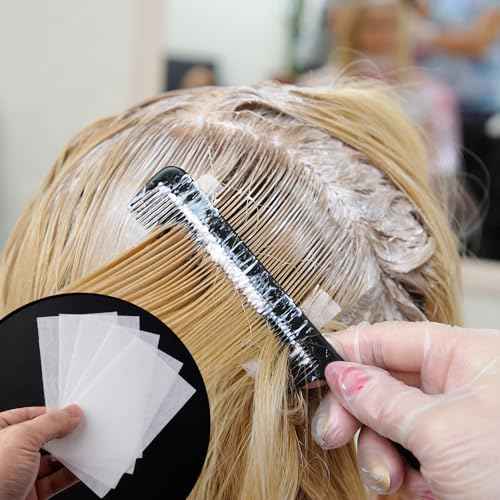 100 pcs Hair Perm Papers, Disposable Perm Rods End Wrapping Papers, High Temperature Resistant Thicken Cold Hot Perms Paper for Women Hair Curling, Hair Styling