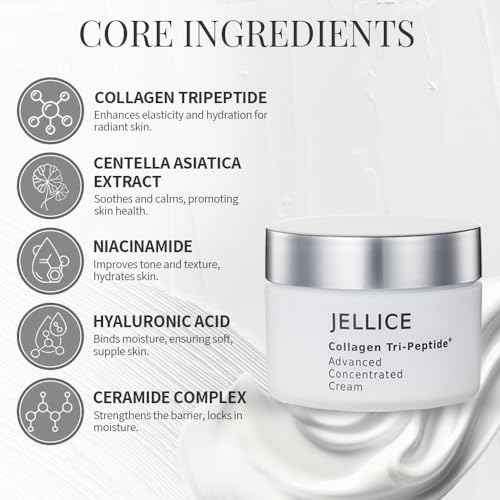 Advanced Collagen Face Cream ? Japanese Skincare Innovation with Collagen Tripeptides, Hyaluronic Acid & Niacinamide ? Anti-Aging Moisturizer for Firming, Hydration & Radiance ? All Skin Types